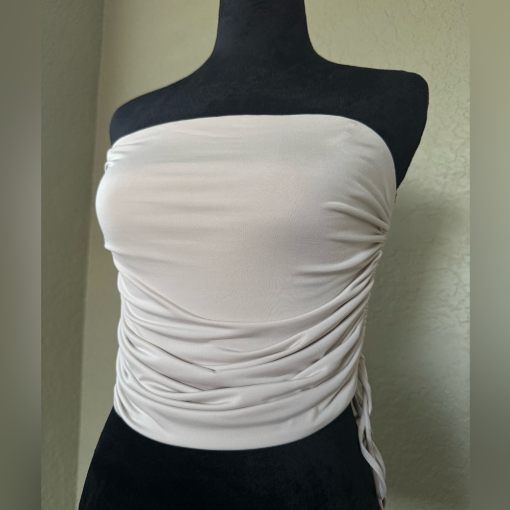 Express; Body Contour Compression Ruched Side Tie Cami